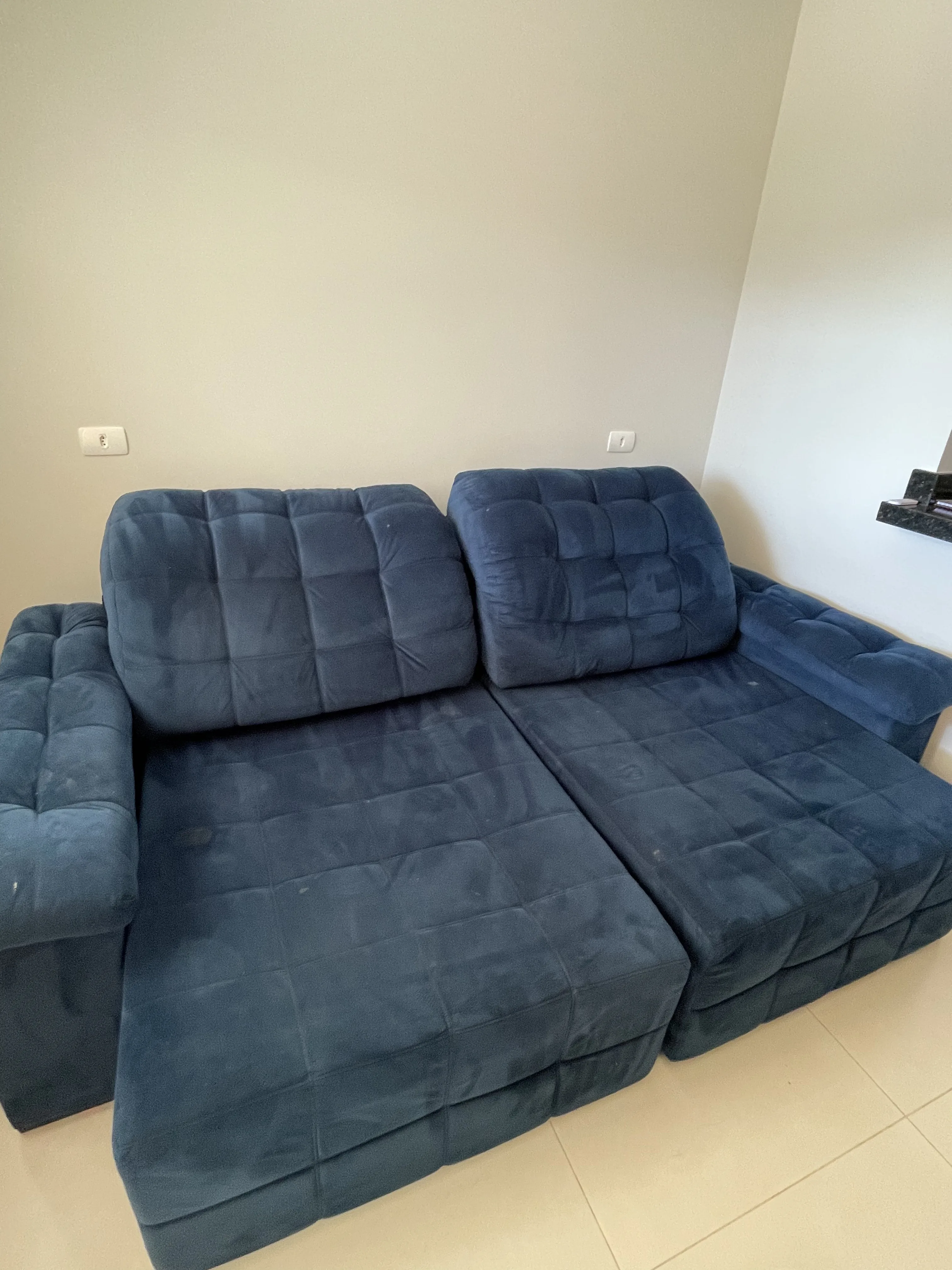 Antes limpeza estofado