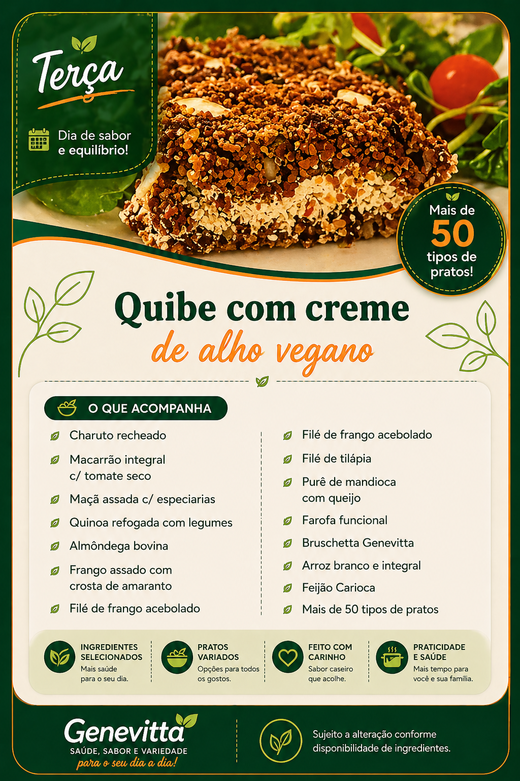 Cardápio Terça